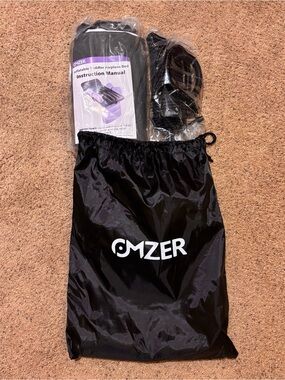 OMZER Black Drawstring Travel Bag with Inflatable Toddler Airplane Bed